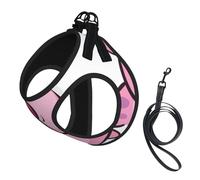 Smile Ensemble harnais et laisse à imprimé cochon rose pour petit chien, gilet souple réglable avec sangles réfléchissantes à 360° pour chats et chiots
