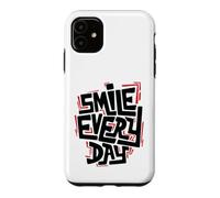 Smile Every Day Citation inspirante de Typographie Graffiti Coque pour iPhone 11