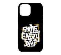Smile Every Day Citation inspirante de Typographie Graffiti Coque pour iPhone 12 Pro Max