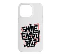 Smile Every Day Citation inspirante de Typographie Graffiti Coque pour iPhone 14 Pro Max