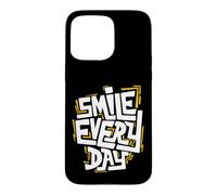 Smile Every Day Citation inspirante de Typographie Graffiti Coque pour iPhone 15 Pro Max