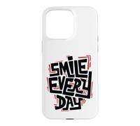 Smile Every Day Citation inspirante de Typographie Graffiti Coque pour iPhone 15 Pro Max