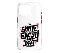 Smile Every Day Citation inspirante de Typographie Graffiti Coque pour iPhone 16 Pro