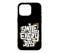 Smile Every Day Citation inspirante de Typographie Graffiti Coque pour iPhone 16 Pro