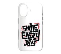 Smile Every Day Citation inspirante de Typographie Graffiti Coque pour iPhone 17