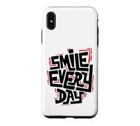Smile Every Day Citation inspirante de Typographie Graffiti Coque pour iPhone XS Max