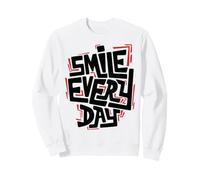 Smile Every Day Citation inspirante de Typographie Graffiti Sweatshirt