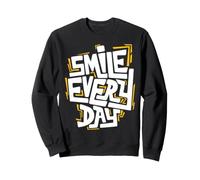 Smile Every Day Citation inspirante de Typographie Graffiti Sweatshirt