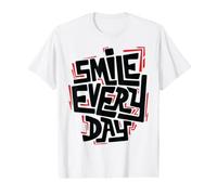 Smile Every Day Citation inspirante de Typographie Graffiti T-Shirt Graphique avec Valeur