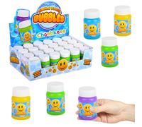Smile Face Bubbles, Blow Bubbles Summer Activity, Pool Accessory, Party Favor 28,3 g, Lot de 24 (24)