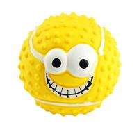 Smile Face Dog Toys Squeaky - Mâcher Le Latex De Dentition Durable, Boules De Chien Grinçantes À Plat | Jouet De Jeu De Compagnie, Jeu Interactif En Plein Air Intérieur, Visage Drôle Pour Chiot Petit