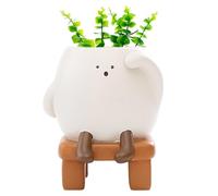 Smile Face Pot de jardinière - Pot juteux mignon, planteur de conception de chaise | Design de chaise Jardinière succulente, petit pot de plantation en résine de cactus, décoration de bureau de pot de