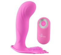 SMILE G-Spot Panty - vibromasseur strap-on rechargeable avec télécommande (rose)