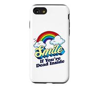 Smile If You're Dead Inside Funny Sarcastic Pessimiste Gag Coque pour iPhone SE (2020) / 7/8