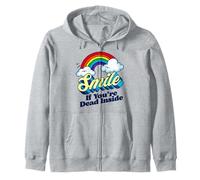 Smile If You're Dead Inside Funny Sarcastic Pessimiste Gag Sweat à Capuche