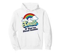 Smile If You're Dead Inside Funny Sarcastic Pessimiste Gag Sweat à Capuche
