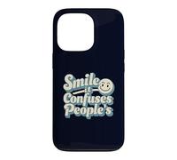 Smile It Confuses Funny Sarcastic Humour Citation Coque pour iPhone 13 Pro
