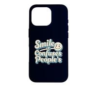 Smile It Confuses Funny Sarcastic Humour Citation Coque pour iPhone 16 Pro