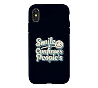 Smile It Confuses Funny Sarcastic Humour Citation Coque pour iPhone X/XS