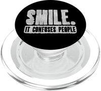 Smile It Confuses People Humour introverti drôle PopSockets PopGrip pour MagSafe