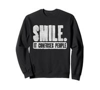 Smile It Confuses People Humour introverti drôle Sweatshirt
