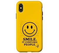 Smile It Confuses People T-Shirt d'anniversaire Scorpion Zodiac Coque pour iPhone X/XS