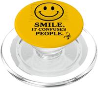 Smile It Confuses People T-Shirt d'anniversaire Scorpion Zodiac PopSockets PopGrip pour MagSafe