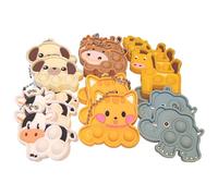 smile items Lot de 18 porte-clés Pop It animaux - Cadeaux d'anniversaire pour enfants, cadeaux d'anniversaire pour enfants, cadeaux d'anniversaire pour enfants, rembourrage Piñata, Fidget Toy, cadeaux