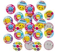 Smile Jesus Loves You Assortiment de 48 mini boutons
