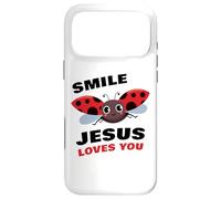 Smile Jesus Loves You - Cute Ladybug Christian Faith Cartoon Coque pour iPhone 17 Pro Max