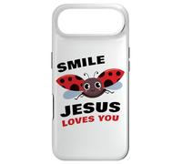 Smile Jesus Loves You - Cute Ladybug Christian Faith Cartoon Coque pour iPhone Air