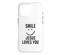 Smile Jesus Loves You Funny Faith God Christian Coque pour iPhone 16 Pro