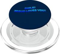 Smile Jesus Loves You I Love Jesus Christianisme PopSockets PopGrip pour MagSafe