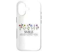 Smile Jesus Loves You Sign,Christian Faith God Bible Verse Coque pour iPhone 17
