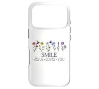 Smile Jesus Loves You Sign,Christian Faith God Bible Verse Coque pour iPhone 17 Pro