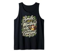 Smile Like A Monkey with A New Banana Funny Happiness Humour Débardeur