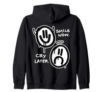 Smile Now Cry Later Angel Devil Sad Happy Faces Graffiti Sweat à Capuche