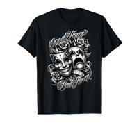 SMILE NOW CRY LATER Art Tatouage Chicano Low Rider Masques T-Shirt