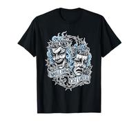 Smile Now Cry Later Chicano Art Comédie Masques tragédie T-Shirt