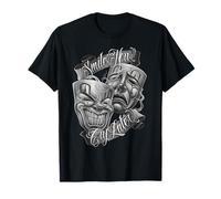Smile Now Cry Later Chicano Art Tattoo Cholo Masques Clown T-Shirt