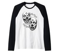 Smile Now Cry Later Chicano Clown Masque de théâtre Laugh Manche Raglan