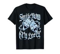 Smile Now Cry Later, Lowrider, Cholo, Raza, Arte, Chrome Foo T-Shirt