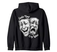 Smile Now Cry Later Masques de théâtre Happy Sad Sweat à Capuche