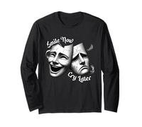 Smile Now Cry Later Masques de théâtre Sad Happy Manche Longue
