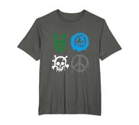 Smile Peace Rabbit Scull Teen Peinture Graffiti Fête T-Shirt