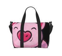 Smile Pink Pigs Sac à bandoulière de voyage à bandoulière Sac à main Sac de sport et de fitness Sac de voyage, Noir , Taille unique