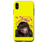Smile! Smiling Chimpanzee with Braces Funny Humor Coque pour iPhone XS Max