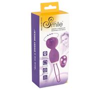 SMILE - œuf vibrant rotatif - télécommande - silicone violet