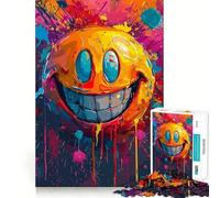 Smile Vibes Everywhere Puzzles de 1000 pièces pour Adultes, Jeu de logique mentale, soulagement des tensions, découpe Ferme, Cadeau Parfait 38x26cm