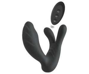 Smile - Vibro-masseur point G et prostate - télécommande - silicone noir